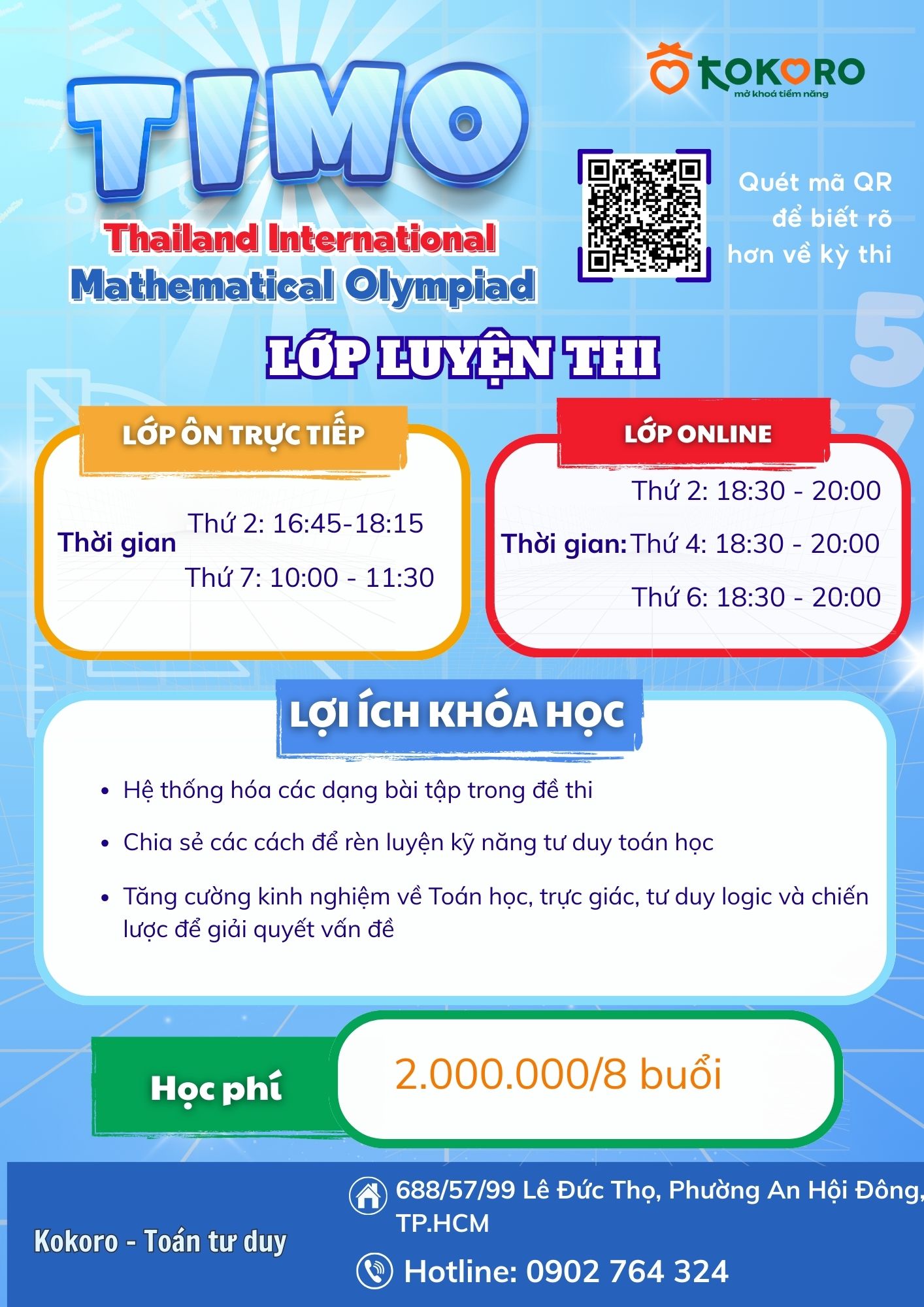 THÔNG TIN VỀ KỲ THI TOÁN TIMO (Thailand international mathematical olympiad)